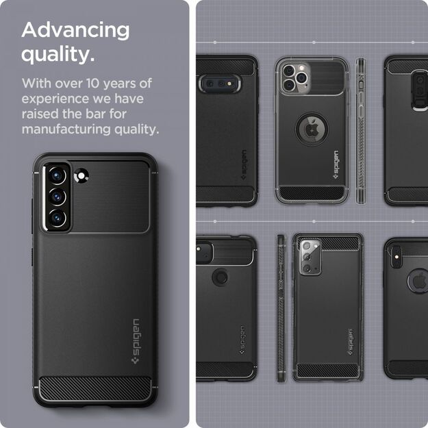 Spigen Rugged Armor Case for Samsung Galaxy S21 FE - Matte Black 11