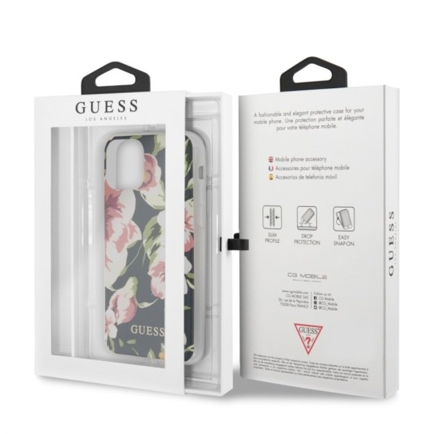 Guess GUHCN65IMLFL03 iPhone 11 Pro Max granatowy/navy N°3 Flower Collection 6