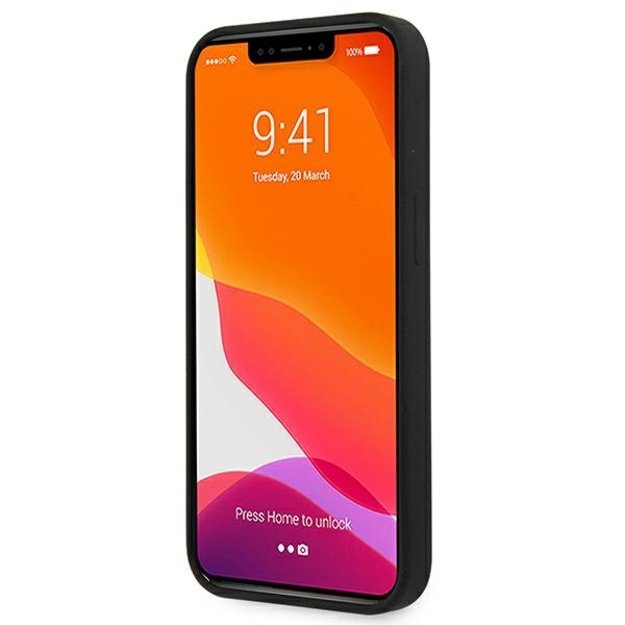 Guess GUHCP13MLS4GGBK iPhone 13 6,1  czarny/black hard case Silicone 4G Logo 4