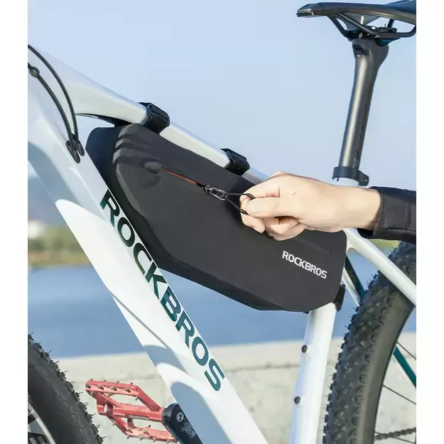 Rockbros AS-043 bicycle bag with Velcro 3l - black 23