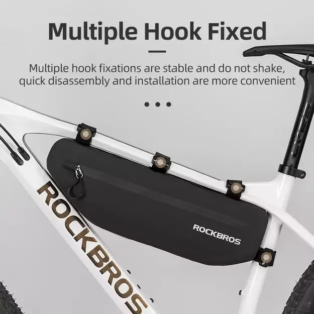 Rockbros AS-043 bicycle bag with Velcro 3l - black 42