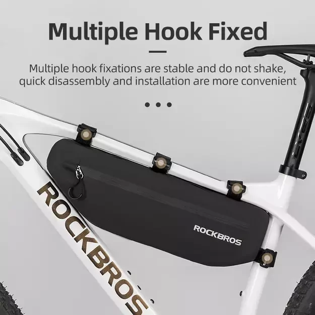 Rockbros AS-043 bicycle bag with Velcro 3l - black 54