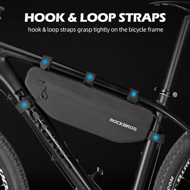 Rockbros AS-043 bicycle bag with Velcro 3l - black 51