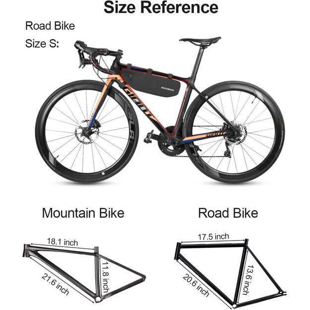 Rockbros AS-043 bicycle bag with Velcro 3l - black 47