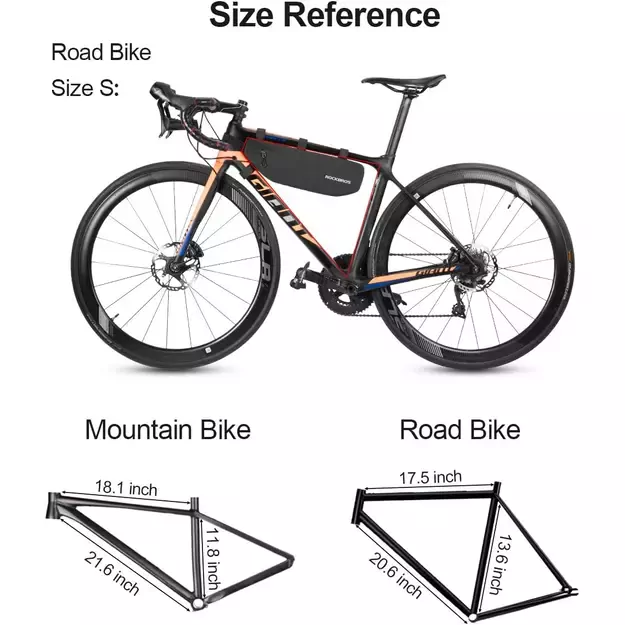 Rockbros AS-043 bicycle bag with Velcro 3l - black 32