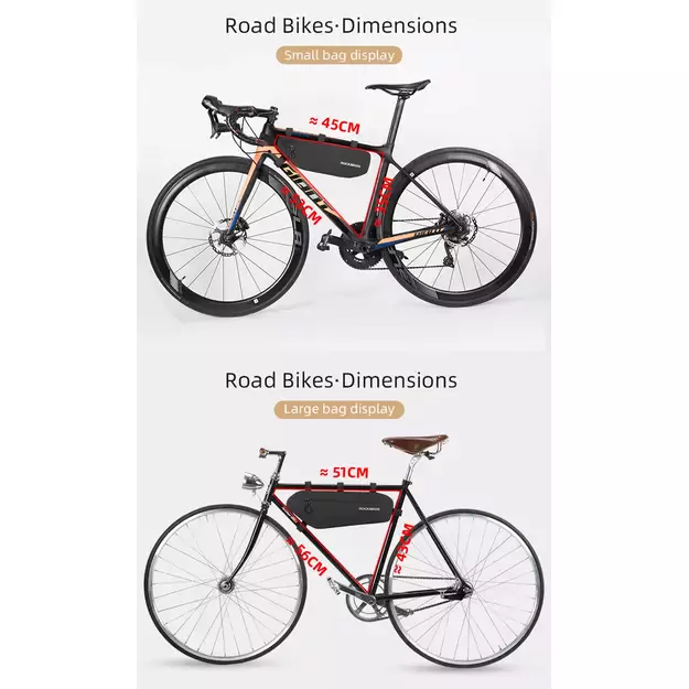 Rockbros AS-043 bicycle bag with Velcro 3l - black 19