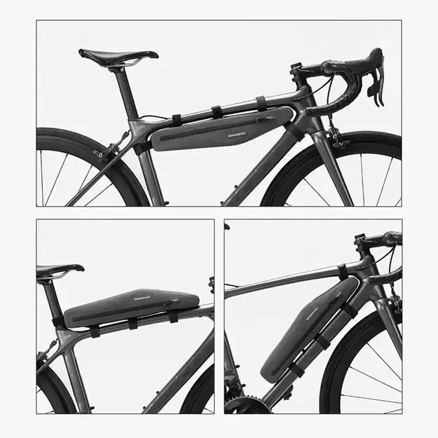 Rockbros AS-052 waterproof bicycle bag for frame - gray 9