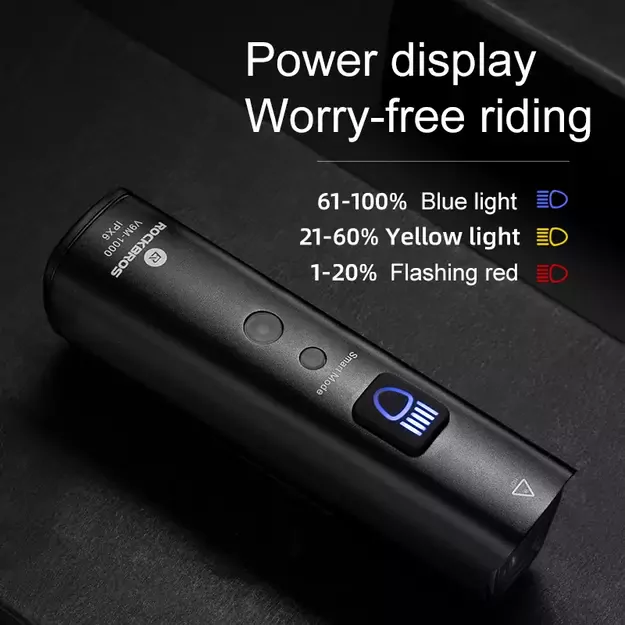 Rockbros V9M-1000 front bicycle light 1000lm - black 19