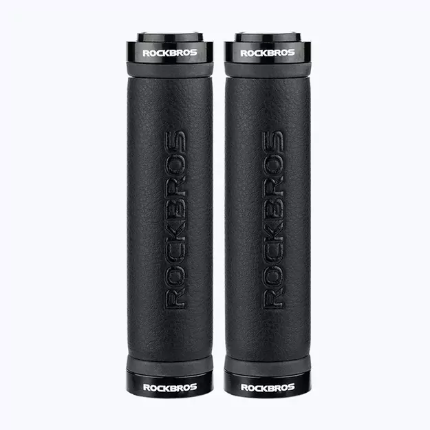 Rockbros 40210003001 microfiber bicycle handlebar grips - black 1