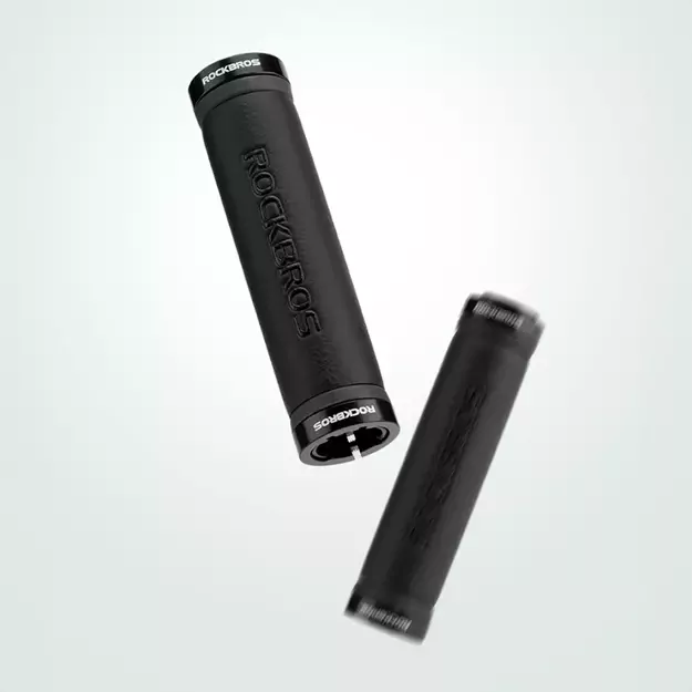 Rockbros 40210003001 microfiber bicycle handlebar grips - black 4