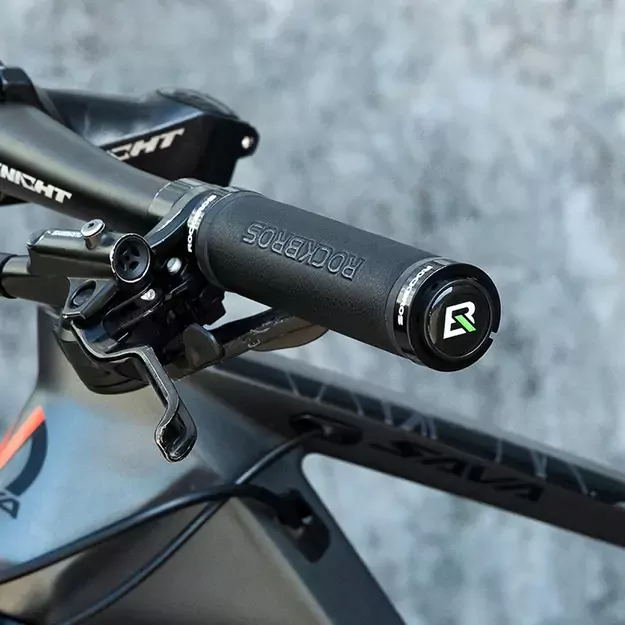 Rockbros 40210003001 microfiber bicycle handlebar grips - black 9