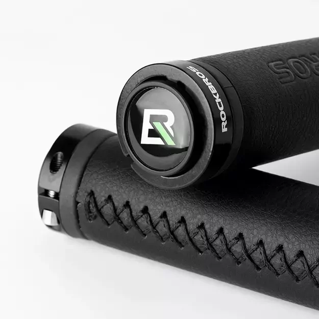 Rockbros 40210003001 microfiber bicycle handlebar grips - black 13
