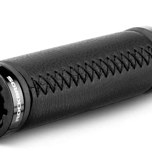 Rockbros 40210003001 microfiber bicycle handlebar grips - black 8