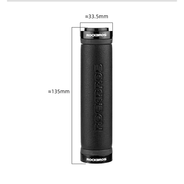 Rockbros 40210003001 microfiber bicycle handlebar grips - black 3
