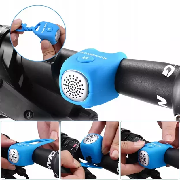 Rockbros CB1709BU electronic bicycle bell - blue 5