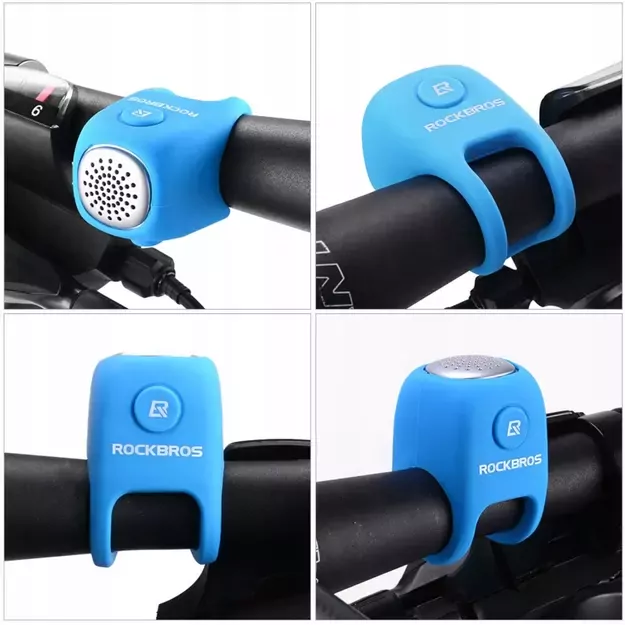 Rockbros CB1709BU electronic bicycle bell - blue 6