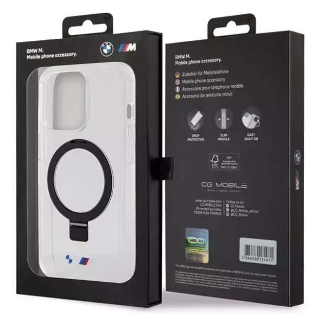 BMW Ring Stand M Collection MagSafe case for iPhone 15 Pro Max - transparent 7