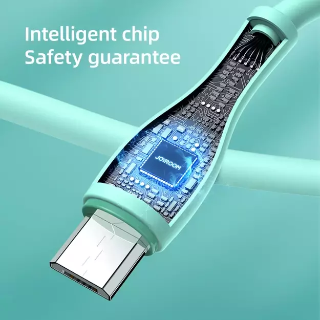 Joyroom Bowling Data Cable S-2030M8 USB-A / micro USB 3A 2m - green 2