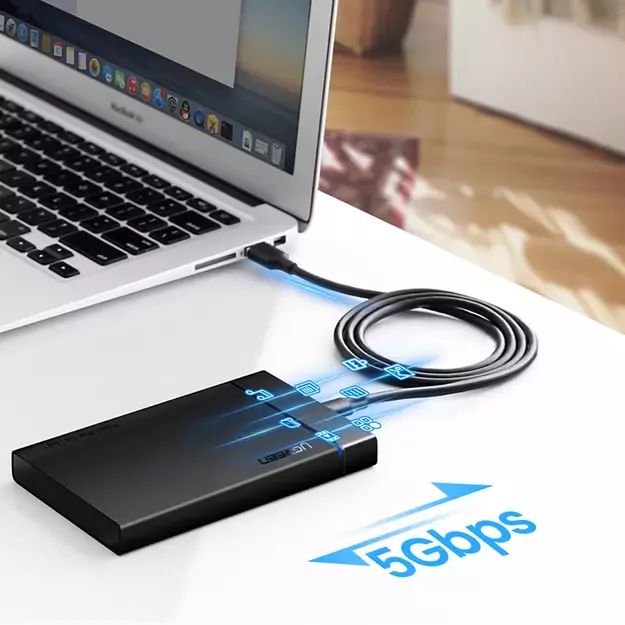 Ugreen US184 20882 USB-A 3.0 / USB-C 3A cable 1m - black 8