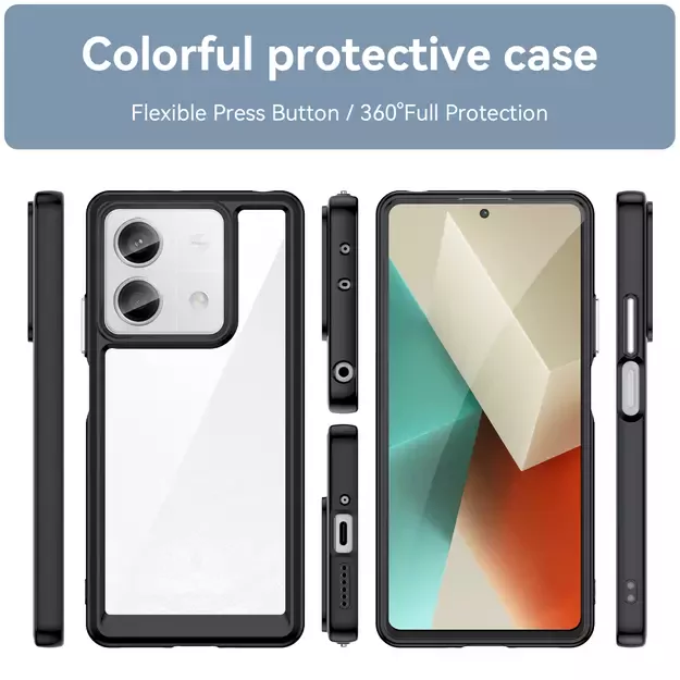 Outer Space Case with gel frame for Xiaomi Redmi Note 13 Pro+ - black 8