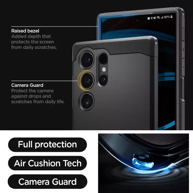 Spigen Tough Armor Case for Samsung Galaxy S24 Ultra - Black 24