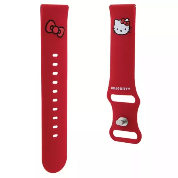 Hello Kitty Silicone Kitty Head strap universal 22mm - red 2