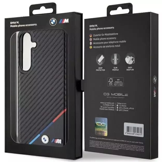 BMW BMHMS24S23PUDTK S24 S921 black/black hardcase Carbon Tricolor Line MagSafe 14
