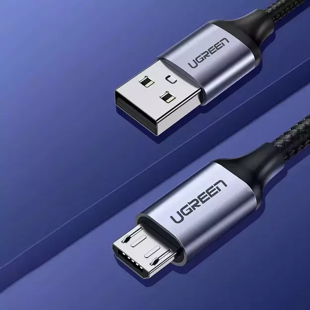 Ugreen US290 60148 USB-A / micro USB 2.4A cable 2m - gray 1