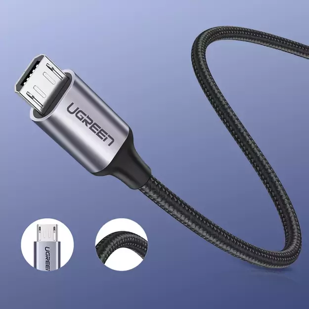 Ugreen US290 60148 USB-A / micro USB 2.4A cable 2m - gray 9