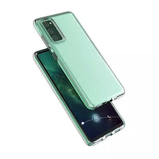 Spring Case clear TPU gel protective cover with colorful frame for Samsung Galaxy A72 4G light pink 5