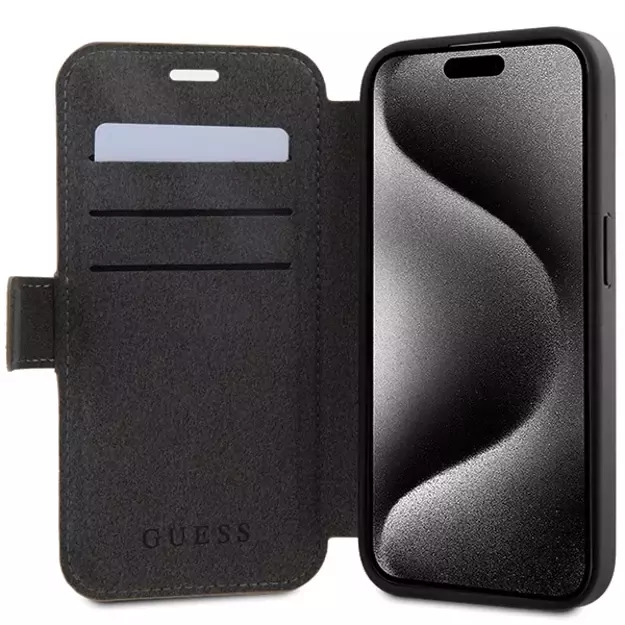 Guess 4G Metal Logo case for iPhone 15 Pro Max - brown 1