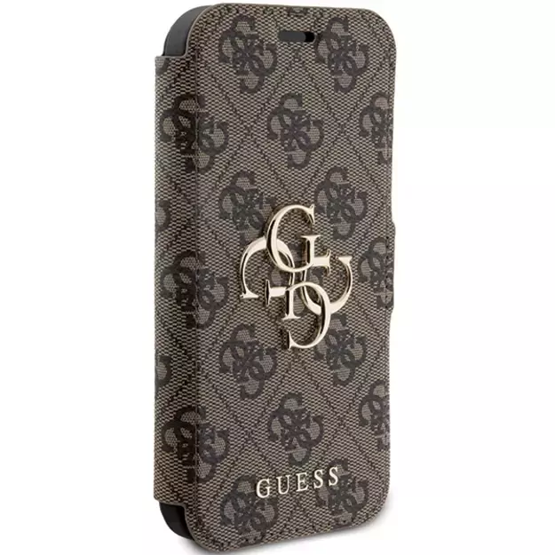 Guess 4G Metal Logo case for iPhone 15 Pro Max - brown 12