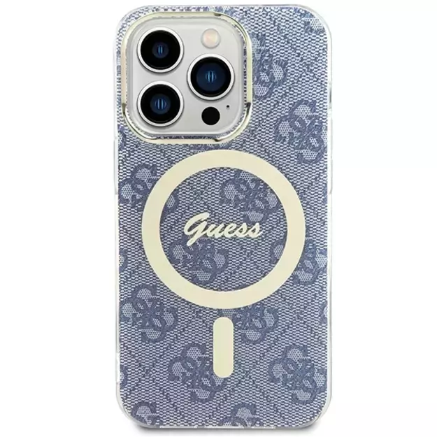 Guess IML 4G MagSafe case for iPhone 15 Pro - blue 9
