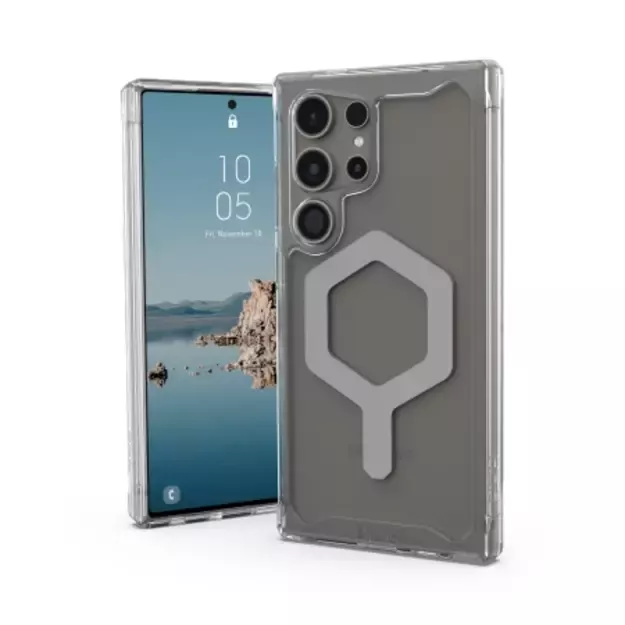 UAG Plyo Pro Magnet case for Samsung Galaxy S24 Ultra with magnetic module - transparent-gray
