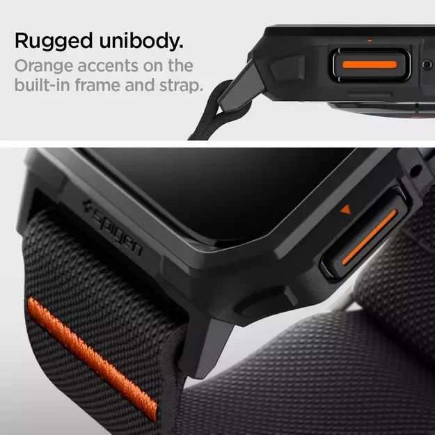 Spigen Lite Fit Pro Case with Strap for Apple Watch 4 / 5 / 6 / 7 / 8 / 9 / SE (44 / 45 mm) - Matte Black 4