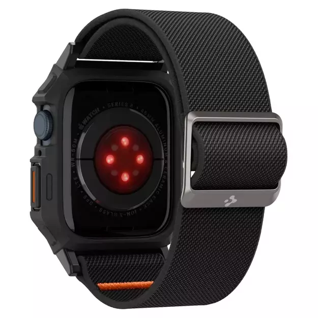 Spigen Lite Fit Pro Case with Strap for Apple Watch 4 / 5 / 6 / 7 / 8 / 9 / SE (44 / 45 mm) - Matte Black 12