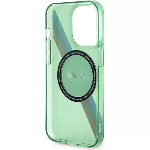 BMW M Tricolor Stripes MagSafe case for iPhone 15 Pro - green 6