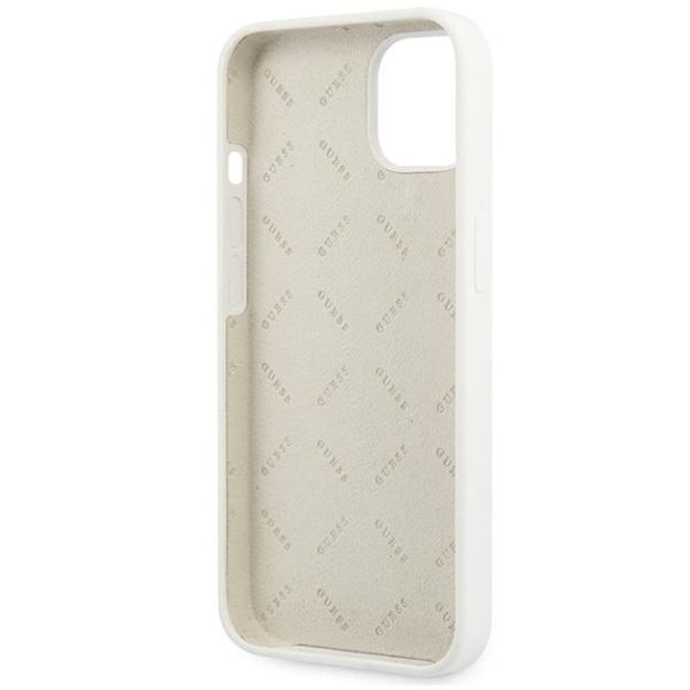 Guess GUHCP13SLS4GGWH iPhone 13 mini 5.4&quot  white/white hard case Silicone 4G Logo 13