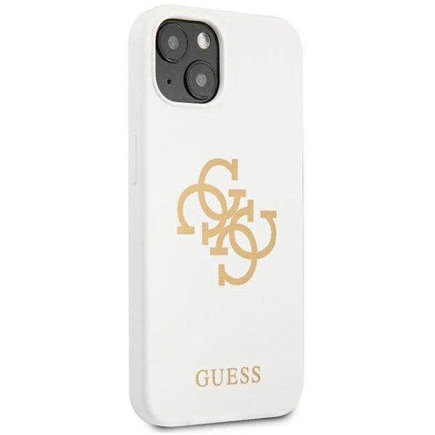 Guess GUHCP13SLS4GGWH iPhone 13 mini 5.4&quot  white/white hard case Silicone 4G Logo 10