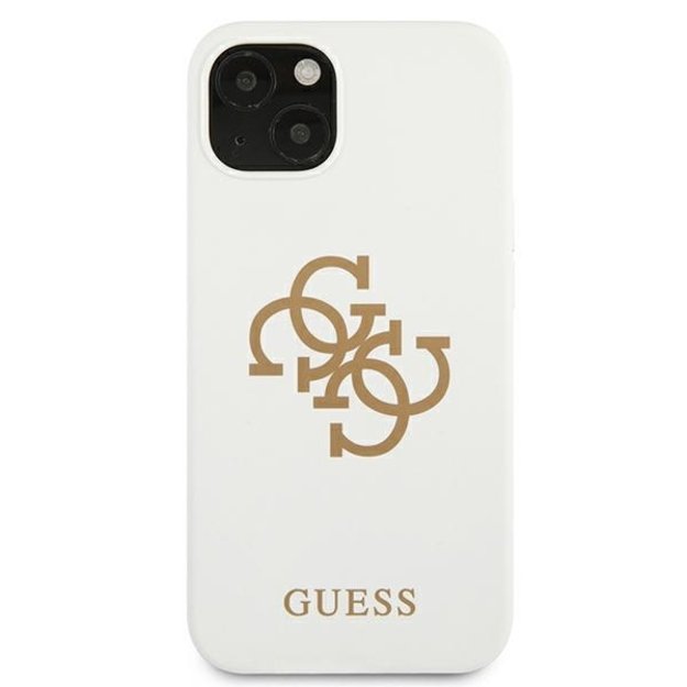 Guess GUHCP13SLS4GGWH iPhone 13 mini 5.4&quot  white/white hard case Silicone 4G Logo 9