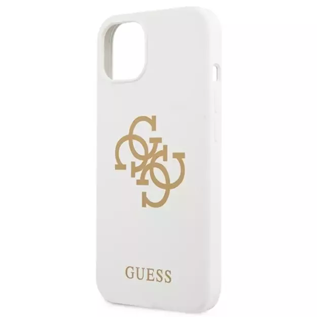 Guess GUHCP13SLS4GGWH iPhone 13 mini 5.4&quot  white/white hard case Silicone 4G Logo 5