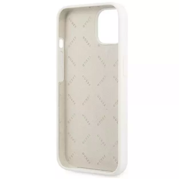 Guess GUHCP13SLS4GGWH iPhone 13 mini 5.4&quot  white/white hard case Silicone 4G Logo 6