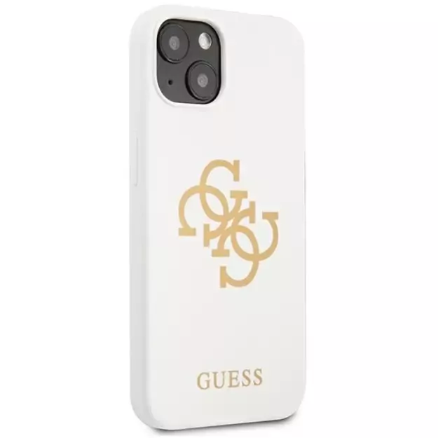 Guess GUHCP13SLS4GGWH iPhone 13 mini 5.4&quot  white/white hard case Silicone 4G Logo 3