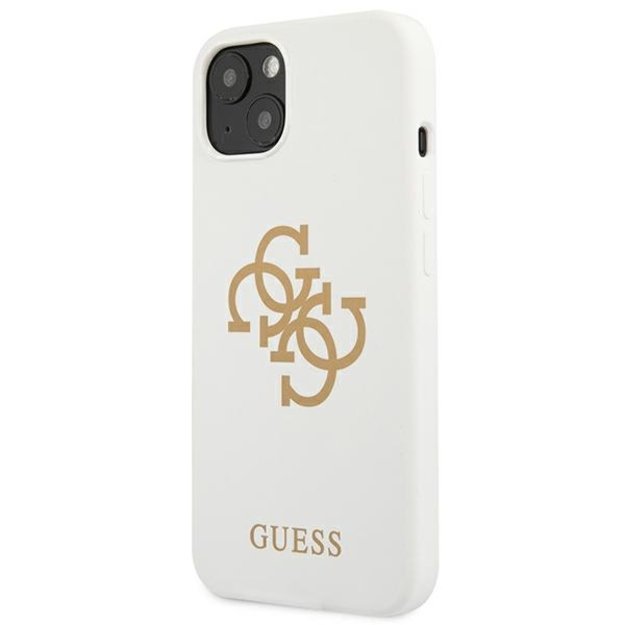 Guess GUHCP13SLS4GGWH iPhone 13 mini 5.4&quot  white/white hard case Silicone 4G Logo 8