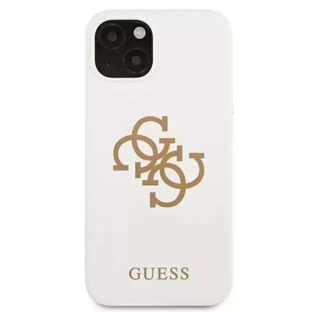 Guess GUHCP13SLS4GGWH iPhone 13 mini 5.4&quot  white/white hard case Silicone 4G Logo 2
