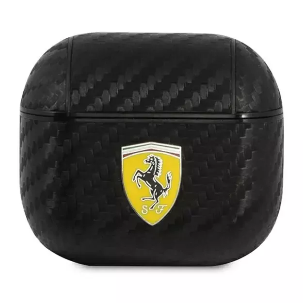 Ferrari FESA3CABK AirPods 3 cover black/black On Track PU Carbon