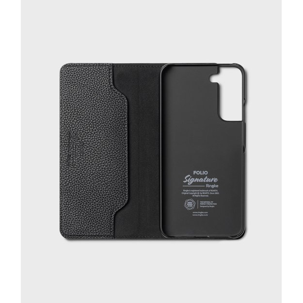 Ringke Folio Signature Flip Leather Case for Samsung Galaxy S22 + (S22 Plus) Black (FSS118R262) 11