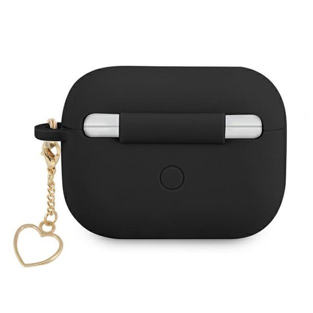 Guess GUAPLSCHSK AirPods Pro cover black/black Silicone Charm Heart Collection 1
