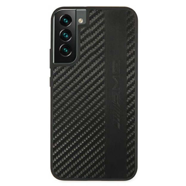 AMG AMHCS22MBLSCA S22+ S906 czarny/black hardcase Carbon Stripe&Embossed 2
