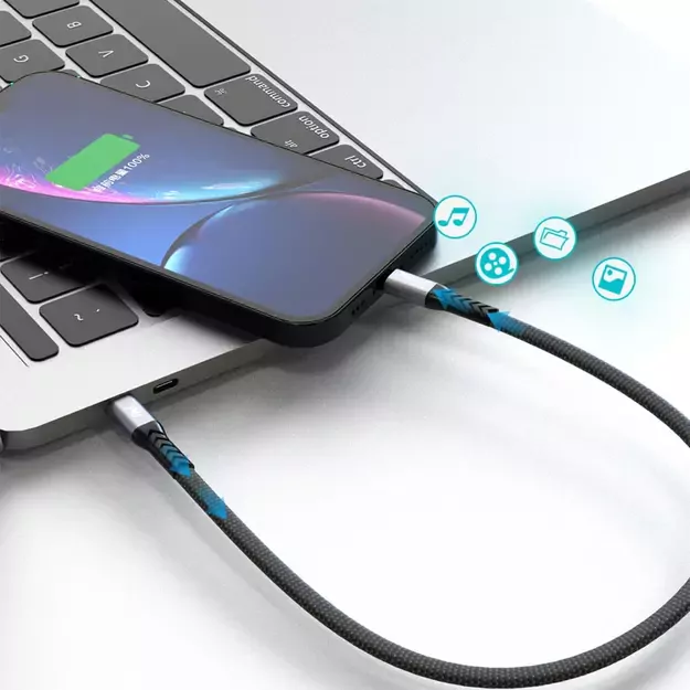 Dudao L10P Lightning - USB-C PD 20W cable 0.23m - black 9